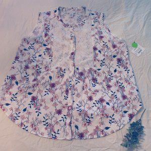Liz Claiborne NWT size L sleeveless blouse